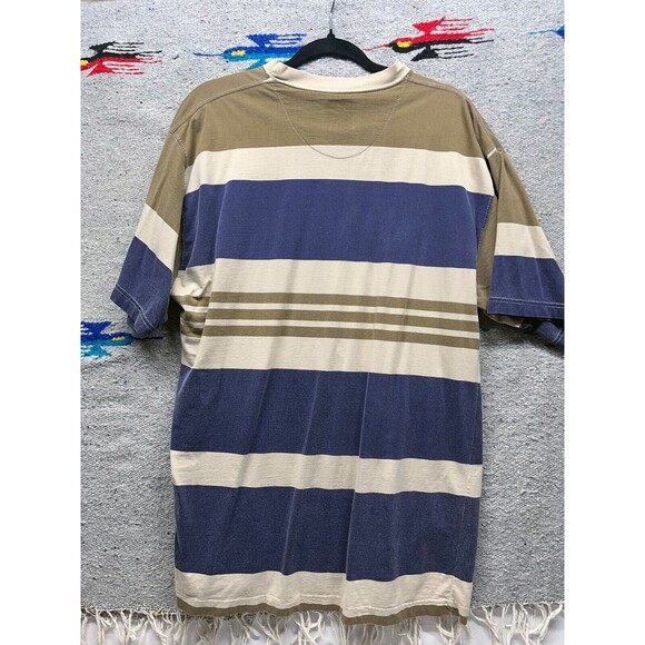 Vintage 80s 90s Striped T Shirt Large Ferruche Casual Basics - Picture 8 of 10